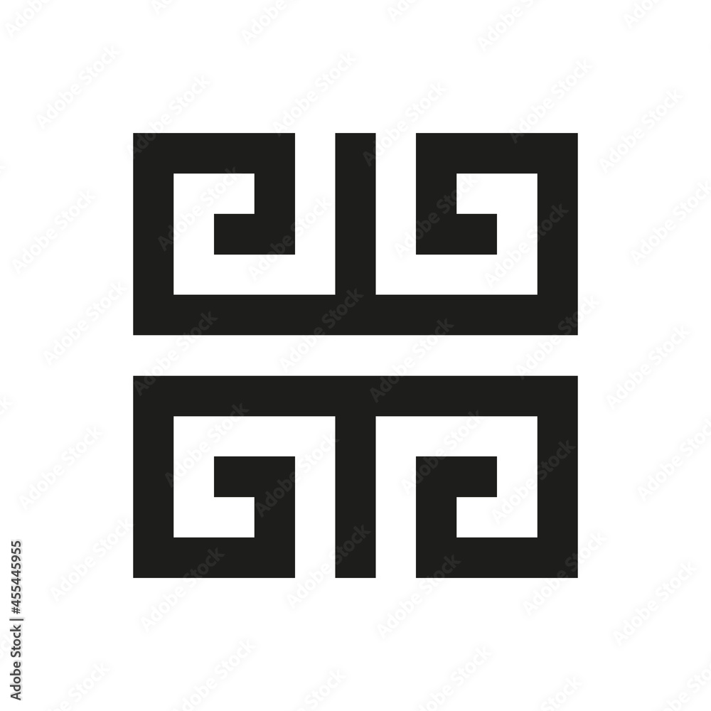 Greek key logo. Greek motives vector symbol. Greek key logo. Greek motives vector symbol.