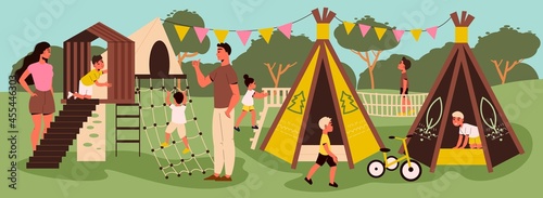 Flat Playground Illustration