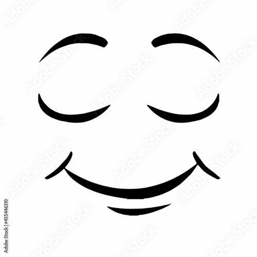 Face expression on a white background close-up. Vector graphics for photoshop.
