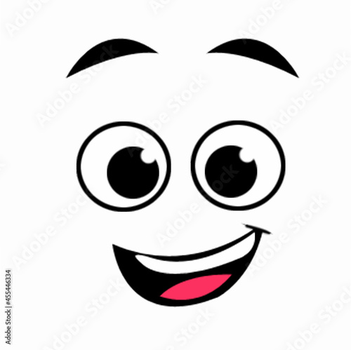 Face expression on a white background close-up. Vector graphics for photoshop.