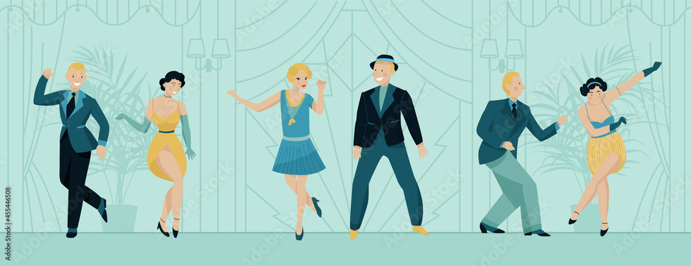 Retro Twenties Background Illustration Retro Twenties Background Illustration