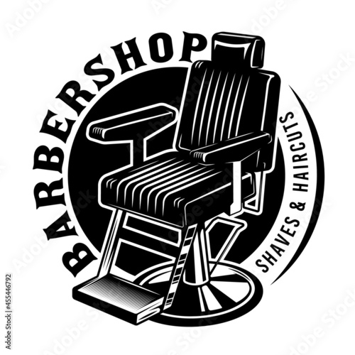 vintage barber shop emblems