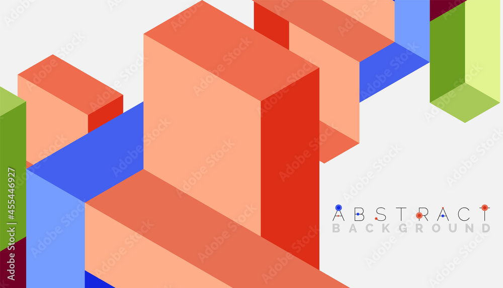 Abstract background. 3d cubes, cubic elements and blocks. Techno or business concept for wallpaper, banner, background, landing page Abstract background. 3d cubes, cubic elements and blocks. Techno or business concept for wallpaper, banner, background, landing page