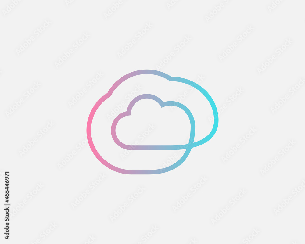 Thin line cloud loop vector icon logo design template. Minimalistic data, upload, storage vector sign symbol mark logotype. Thin line cloud loop vector icon logo design template. Minimalistic data, upload, storage vector sign symbol mark logotype.