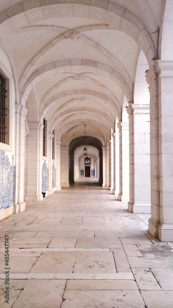 corridor in church