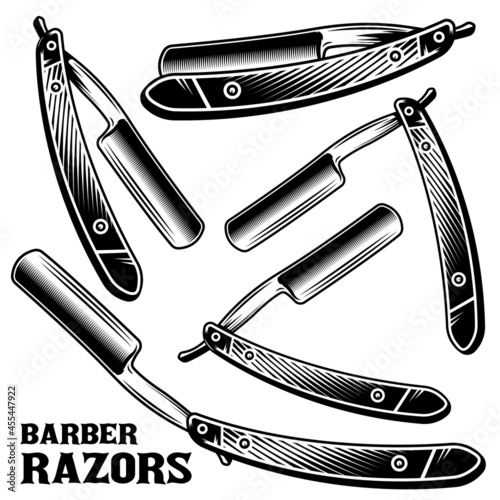 Barber razor blade collection
