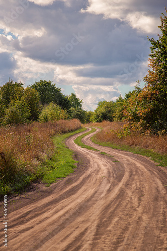 Landscape. Photo of a rural country road.