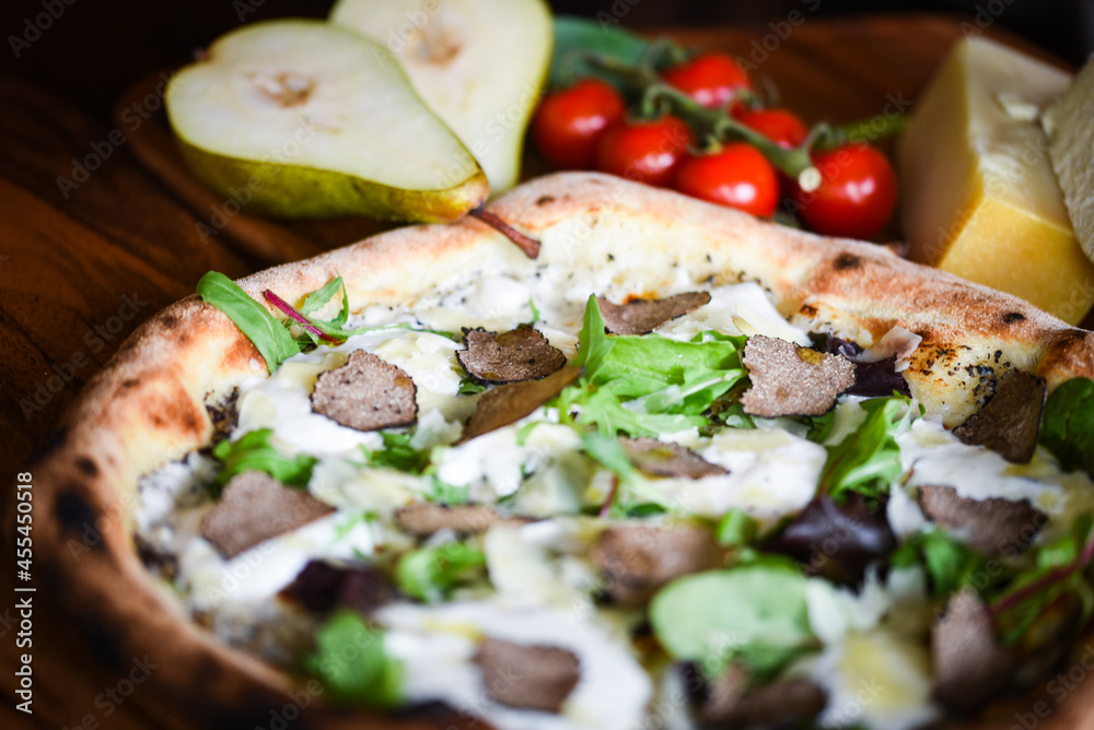 delicious Italian pizza with fresh ingredients delicious Italian pizza with fresh ingredients