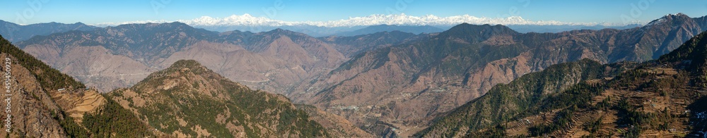 India Himalaya mountain panorama Caukhamba Nanda Devi