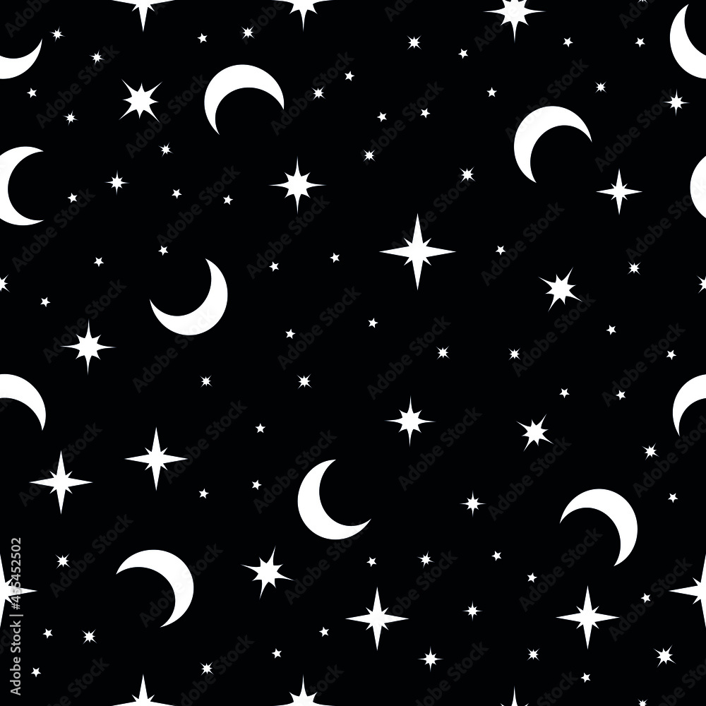 Star and moon pattern
