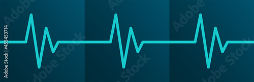 Heart pulse, cardiogram vector illustration.