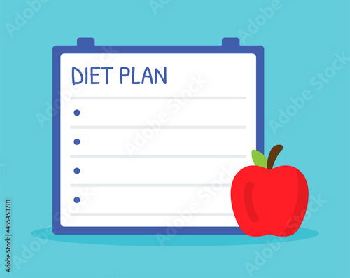 Diet planning vector illustration. Weight loss symbol