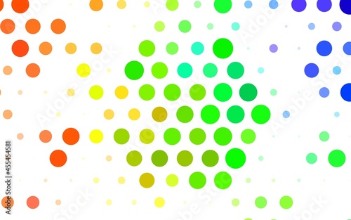 Light Multicolor vector Beautiful colored illustration with blurred circles in nature style.