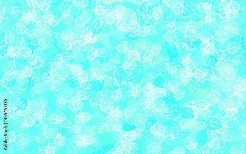 Light Green vector abstract background with leaves.