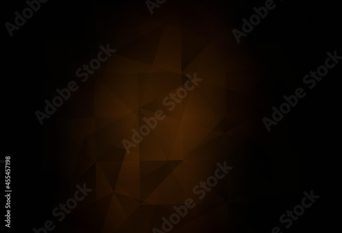 Dark Brown vector triangle mosaic background.