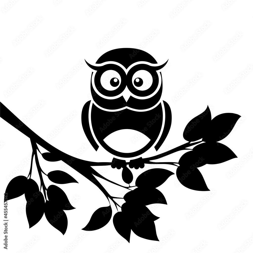 Owl icon isolated on white background Owl icon isolated on white background