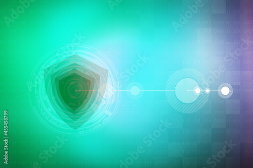 2d illustration shield security futuristic background

