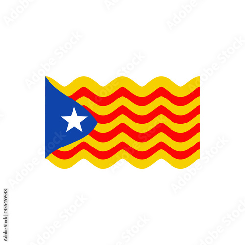 Catalonia flag icon logo design template