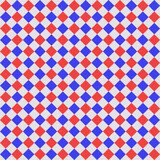 Abstract illustration square shape red and blue isolated on white background. Seamless pattern.