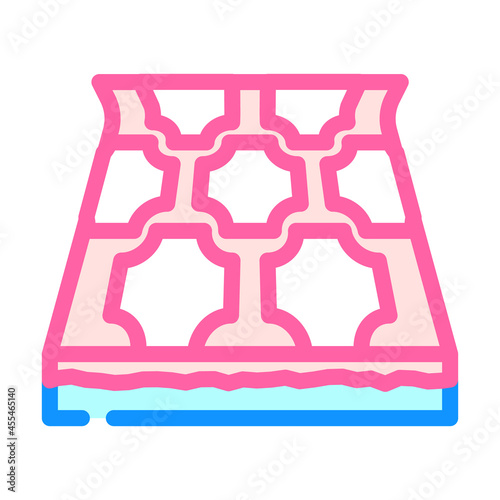 linoleum layer floor color icon vector. linoleum layer floor sign. isolated symbol illustration