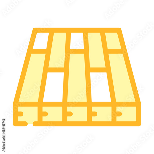 batten floor color icon vector. batten floor sign. isolated symbol illustration