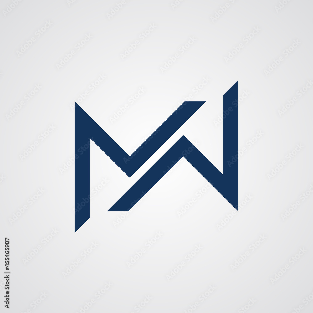 Letter M Ambigram vector design illustration Letter M Ambigram vector design illustration