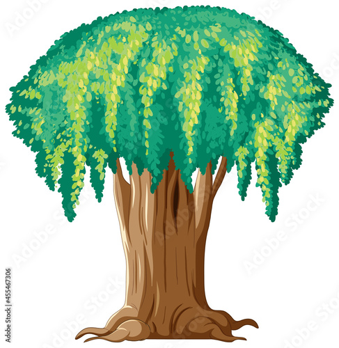Fantasy huge tree on white background