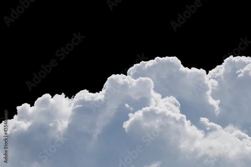 Isolated clouds over black save with clipping path.