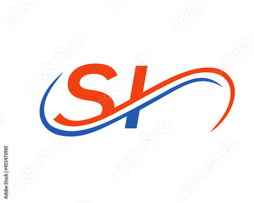 SI Logo Design. SI Letter Linked Business Logo. SI logo Design for Financial, Development, Investment, Real Estate And Management Company Vector Template