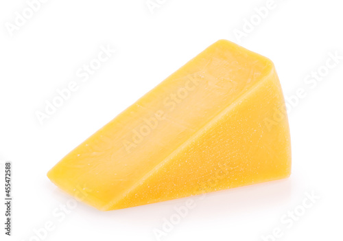 piece of cheese isolated white background