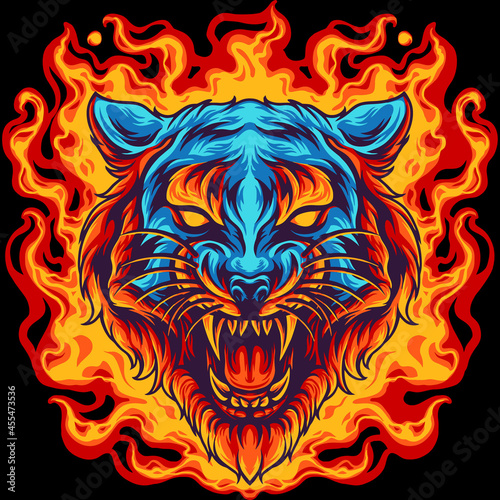 Tiger On Fire