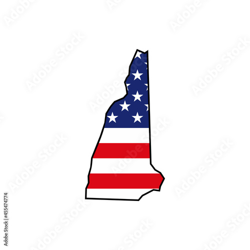 New hampshire map icon. New hampshire icon vector photo