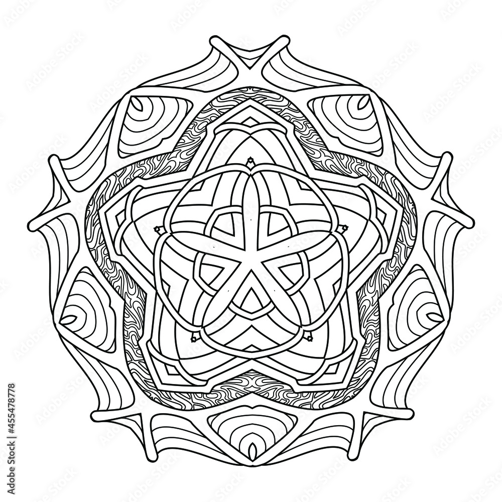 Abstract pattern with many details and geometry elements in form of