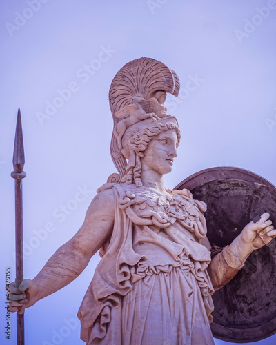 Canvas Print Athens Greece, Athena, the ancient Greek goddess of wisdom and knowledge, filter