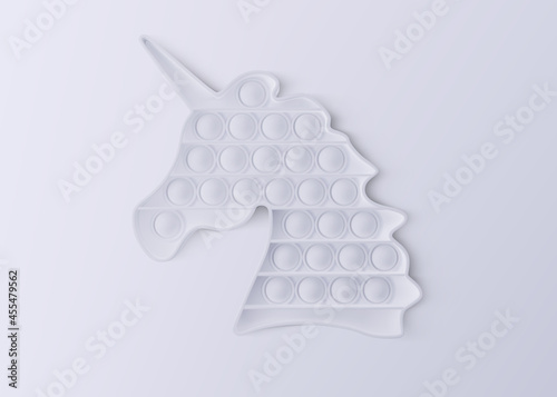 White Pop it isolated on a white background. Realistic vector 3D illustration