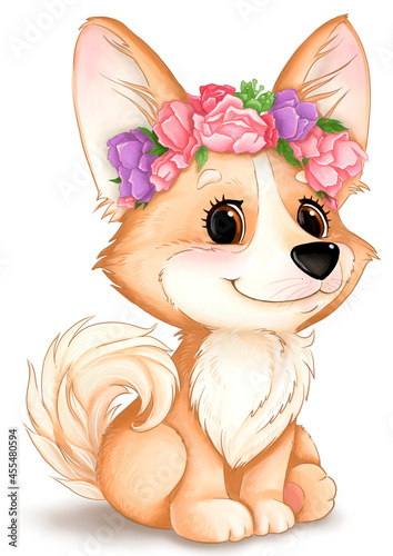Cute corgi puppy PNG clipart pack. Corgi dog clip art. (ID: 455480594)