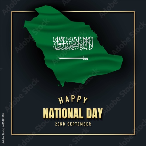 Kingdom of Saudi Arabia National Day Background Design.