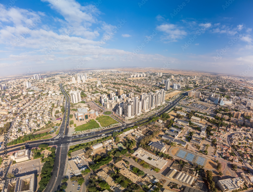 View on Beer Sheva city from the big height