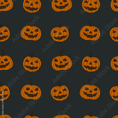 Halloween Pattern Vector Illustration. Design Texture Clip Art Background. Holiday Banner Horror Party.