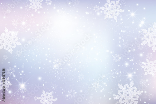 雪の結晶が舞う背景
