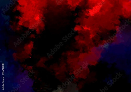 赤い幻想的な血の水彩テクスチャ背景 