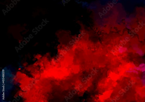 赤い幻想的な血の水彩テクスチャ背景 