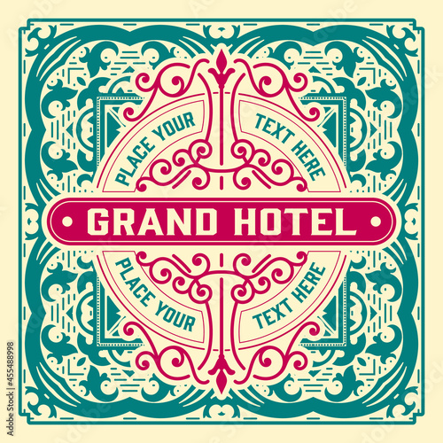 Western card with vintage style