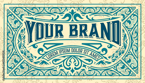 Western card with vintage style