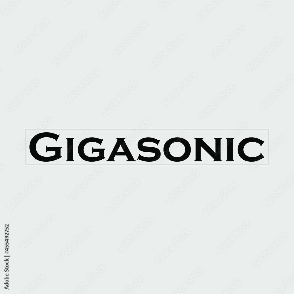Gigasonic Letter logo, text logo, text design Gigasonic Letter logo, text logo, text design