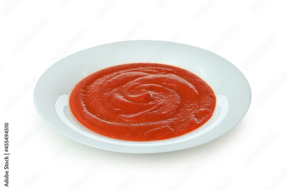 Spanish soup Gazpacho isolated on white background Spanish soup Gazpacho isolated on white background
