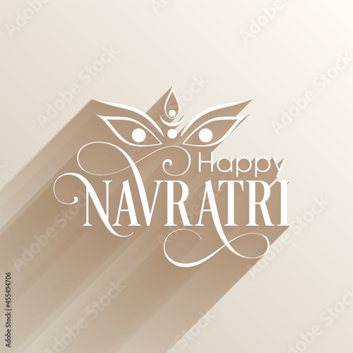 Illustration of Indian festival Navratri with beautiful calligraphy.