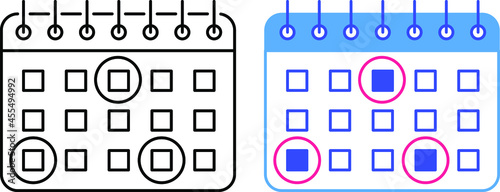 Calendar assignment icon. Planning concept. Vector illustration.