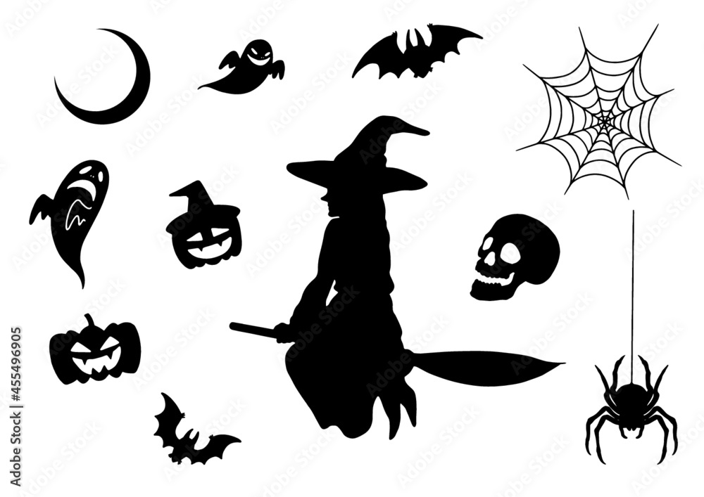 Fototapeta premium ハロウィーンのシルエット素材