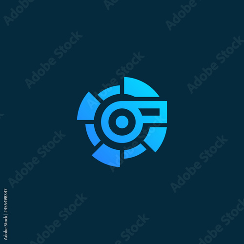 whistle stadium logo design. sport icon template vector.